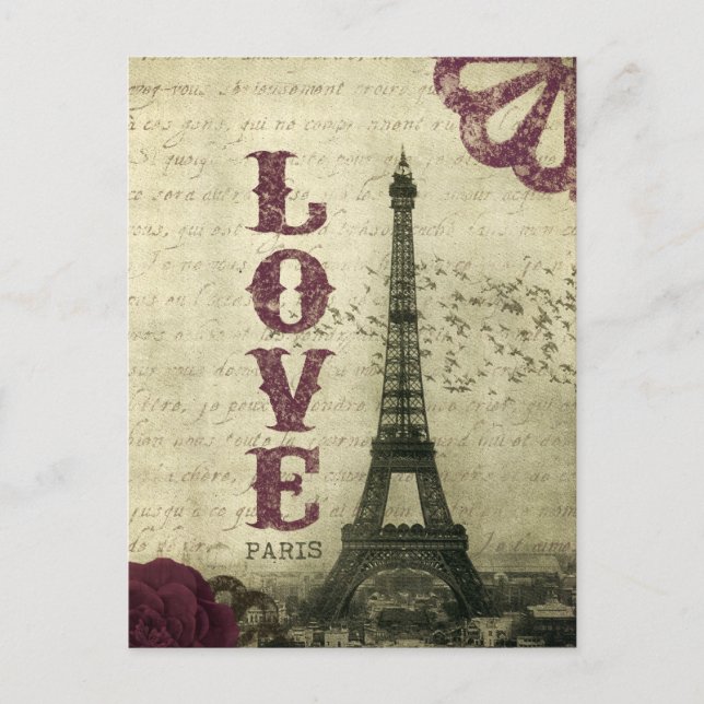 Postal París vintage (Anverso)