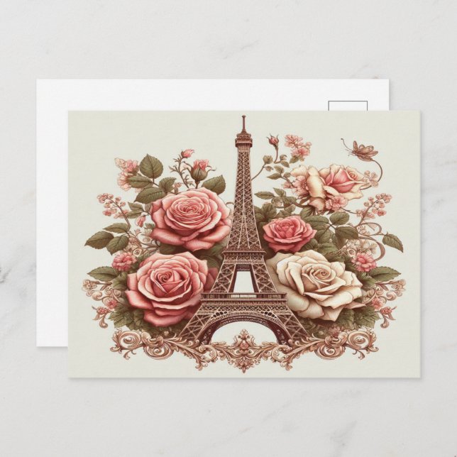 Postal París vintage (Anverso / Reverso)