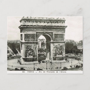 Postal París Vintage, Etoile, Arco de Triunfo