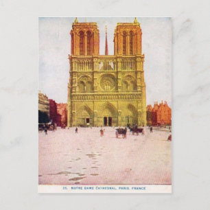 Postal París vintage, Notre Dame de París
