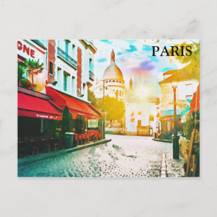 Postal Paris Vintage Travel Tourism Add
