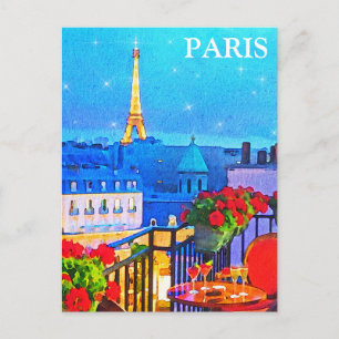 Postal Paris Vintage Travel Tourism Add