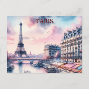 Postal Paris Vintage Travel Tourism Add Postcard