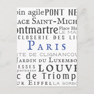 Postal París y sus puntos de referencia