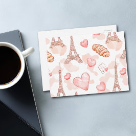 Postal Parisian Romance Valentine