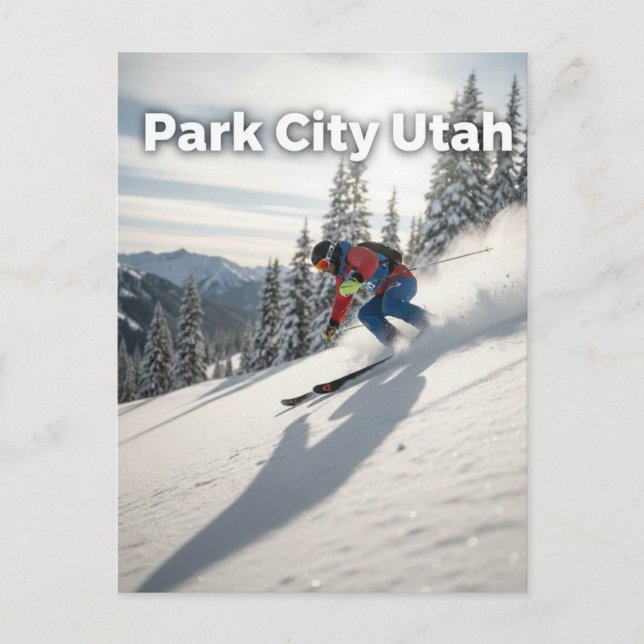 Postal Park city Utah Skiing (Anverso)