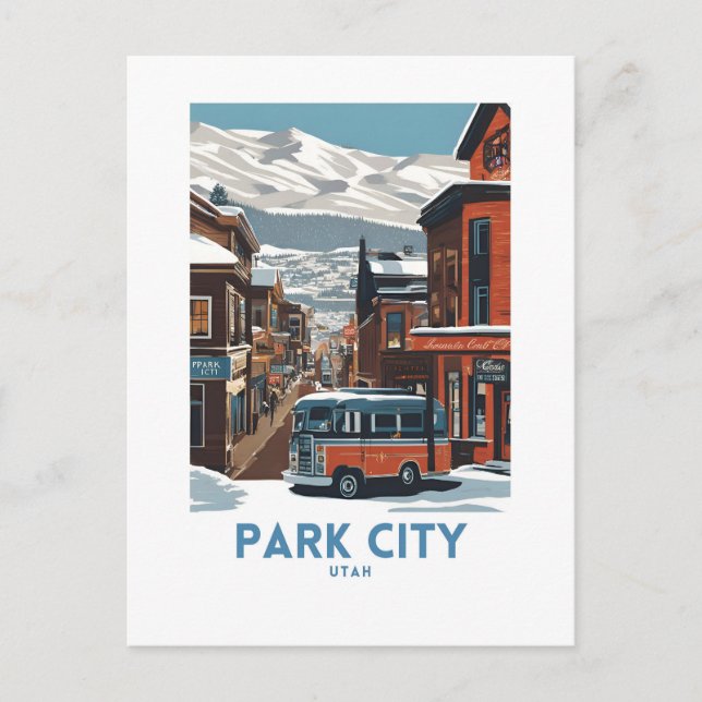 Postal Park City Utah Travel Art (Anverso)