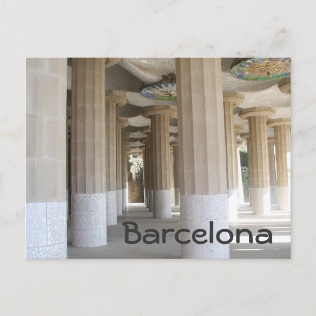 Postal Park Güell, Barcelona (Anverso)