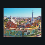 Postal Park Guell, Barcelona - España<br><div class="desc">Park Guell en Barcelona.</div>