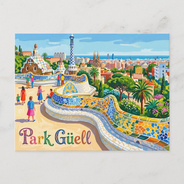 Postal Park Güell España (Anverso)