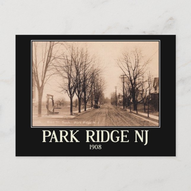 Postal Park Ridge, Nueva Jersey, Vintage (Anverso)