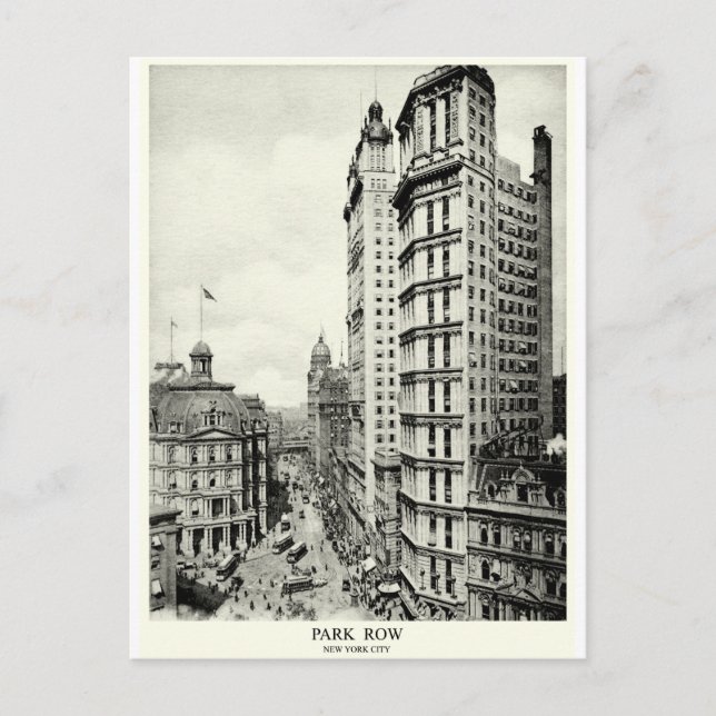 Postal Park Row 1898, Nueva York (Anverso)