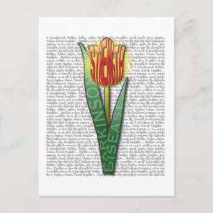 Postal Parkinsons Fuerza Burst Tulip RednYellow