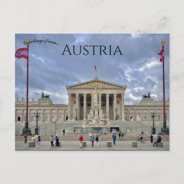 Postal Parlament Österreich Austrian Parliament Austria (Anverso)