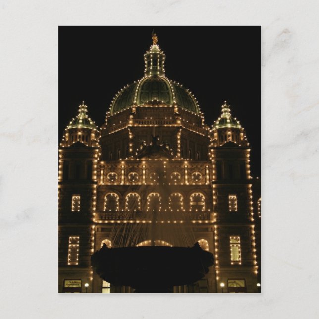 Postal Parlamento de noche (Anverso)