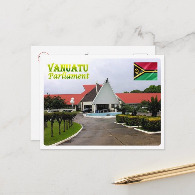 Postal Parlamento de Vanuatu - (Anverso/Reverso In Situ)