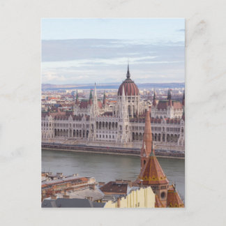 Postal Parlamento húngaro Budapest por día