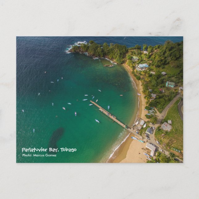 Postal Parlatuvier Bay - Viajes Tobago W.I. (Anverso)