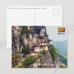 Postal Paro Taktsang: El Monasterio del Nido del Tigre -