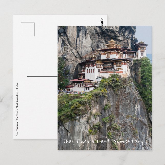 Postal Paro Taktsang: El monasterio nido del tigre - Butá (Anverso / Reverso)