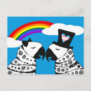 Postal Paro transgénero chico con novia