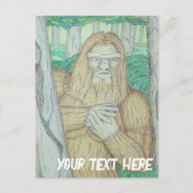 Postal Parodia de meme de Bigfoot (Anverso)