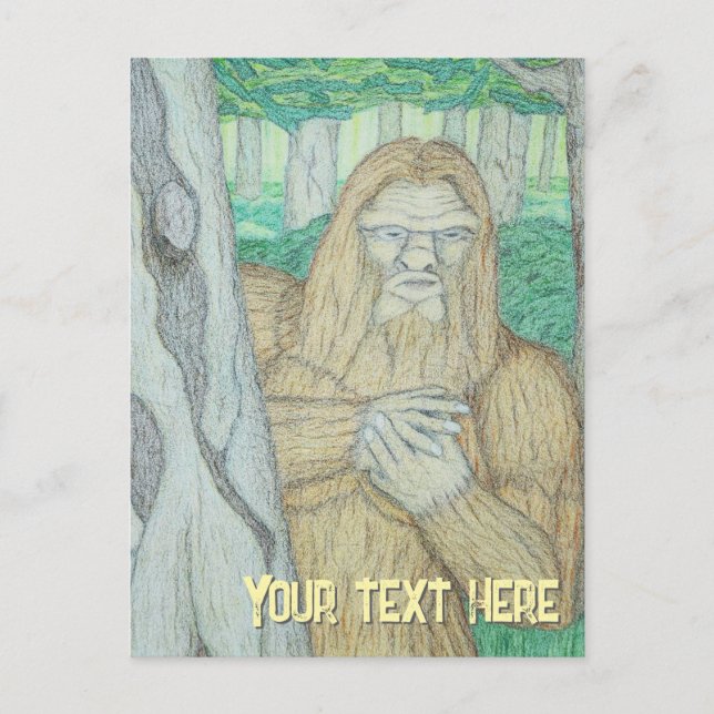 Postal Parodia del meme de Bigfoot (Anverso)