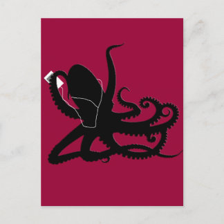 Postal Parodia publicitaria de Octopus Sillouette MP3