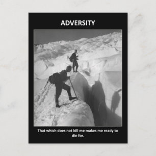 Postal Parodiar lo que no me mata me hace más fuerte