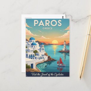 Postal Paros Grecia Viaje de arte