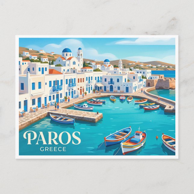 Postal Paros Naousa Grecia (Anverso)