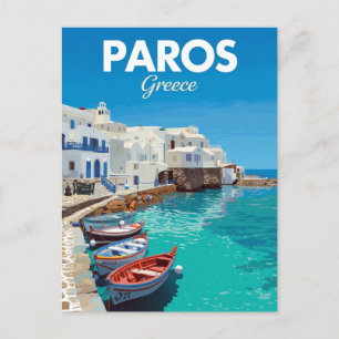 Postal Paros Naoussa Puerto Griego Cícladas