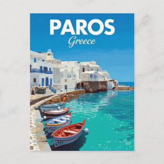 Postal Paros Naoussa Puerto Griego Cícladas