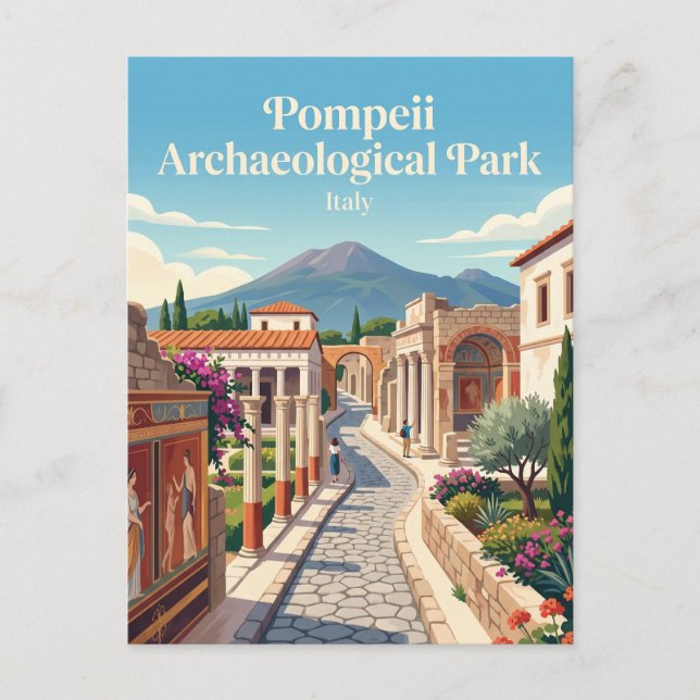 Postal Parque Arqueológico de Pompeya Italia (Anverso)