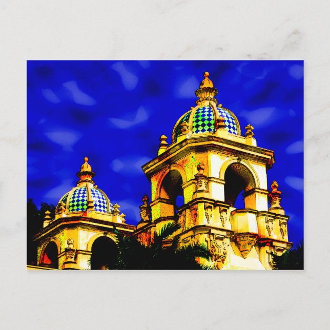 Postal Parque Balboa, San Diego (Anverso)