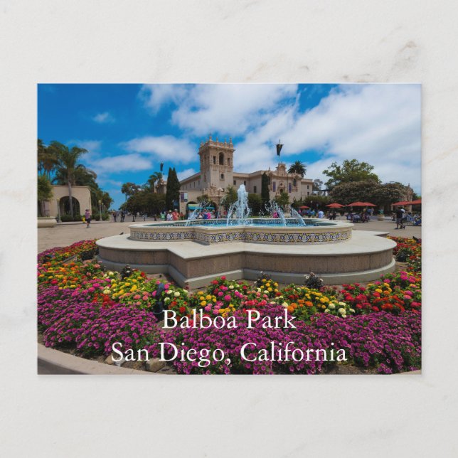 Postal Parque Balboa, San Diego, California (Anverso)