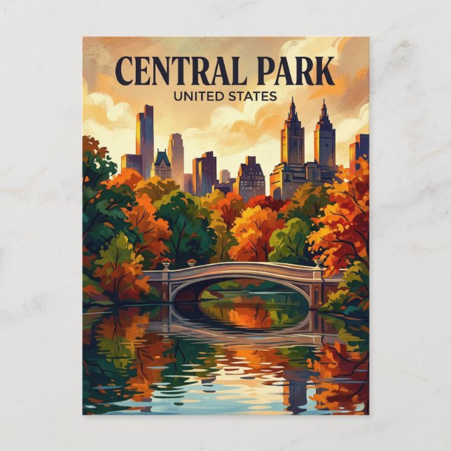 Postal Parque Central Estado de Nueva York (Anverso)
