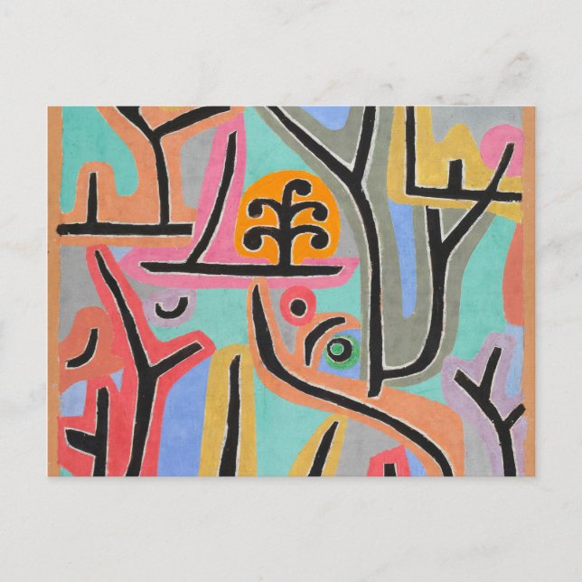 Postal Parque cerca de Lu por Paul Klee (Anverso)