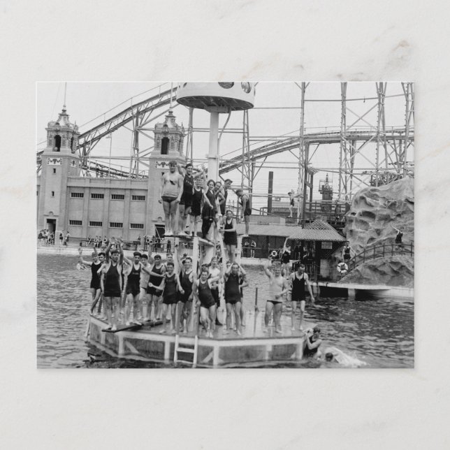 Postal Parque de atracciones Bronx, años 20 (Anverso)