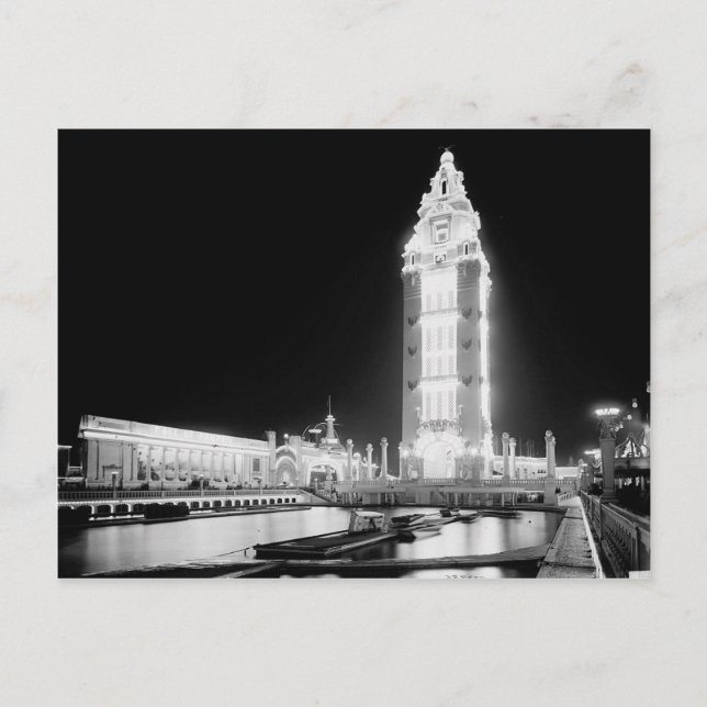 Postal Parque de atracciones Dreamland, Coney Island N.Y. (Anverso)