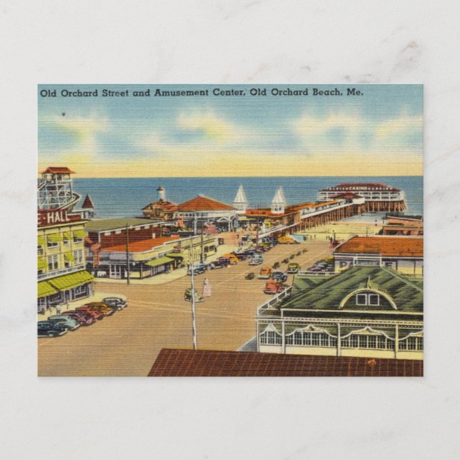 Postal Parque de atracciones, Old Orchard Beach, Maine (Anverso)