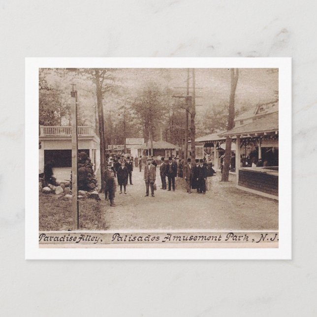 Postal Parque de atracciones Palisades, Nueva Jersey, 190 (Anverso)