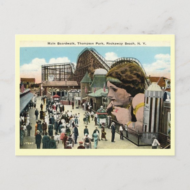 Postal Parque de atracciones, Roackway Beach, New York Vi (Anverso)