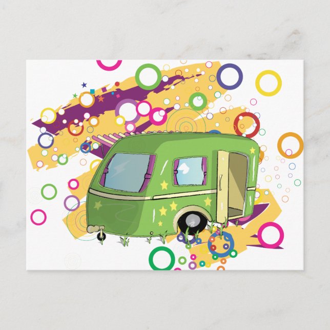 Postal parque de caravanas (Anverso)