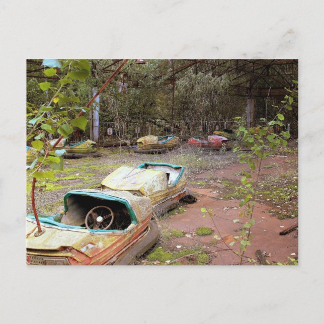 Postal Parque de diversiones abandonado, Chernobyl (Anverso)