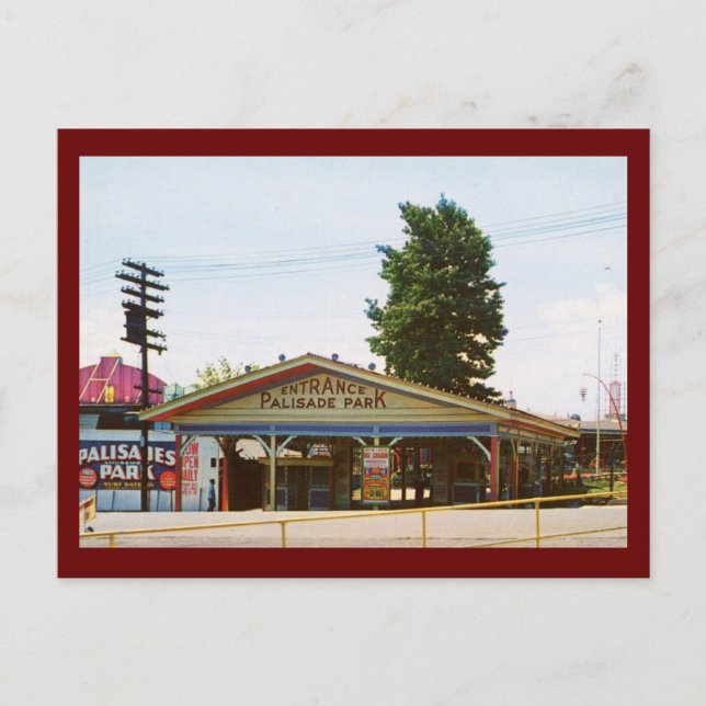 Postal Parque de diversiones Palisades Park, New Jersey V (Anverso)