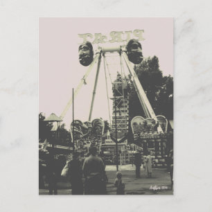 Postal Parque de diversiones Vintage Austria Viena Prater