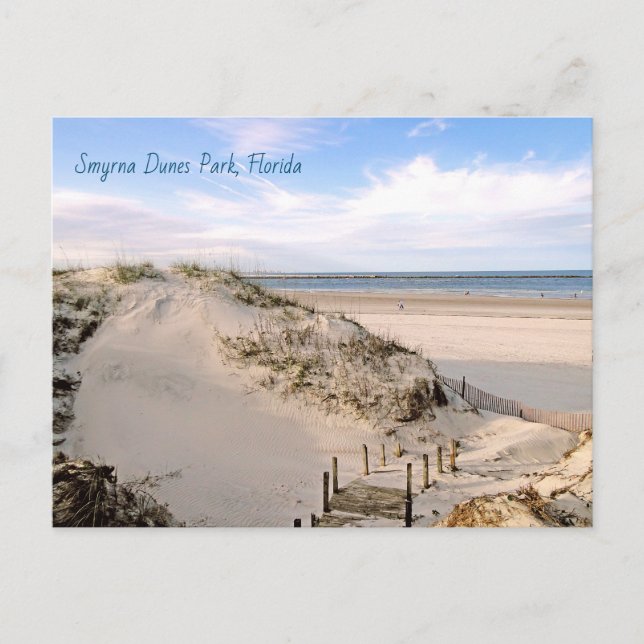 Postal Parque de dunas de la playa de Florida Ponce Inlet (Anverso)