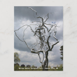 Postal Parque de escultura Nelson Atkins Árbol Metalizado