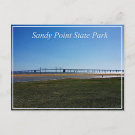 Postal Parque de estado del punto de Sandy